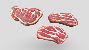 3D Medium Cooked Steak Pack