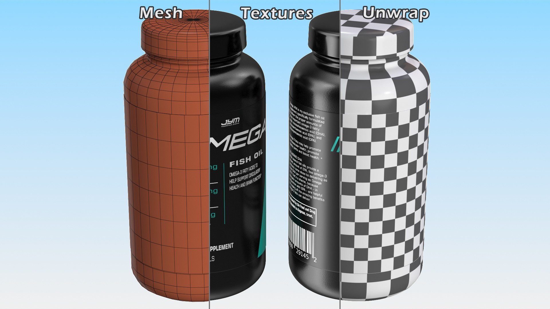 Omega JYM Omega3 Fish Oil 3D model TurboSquid 1775659