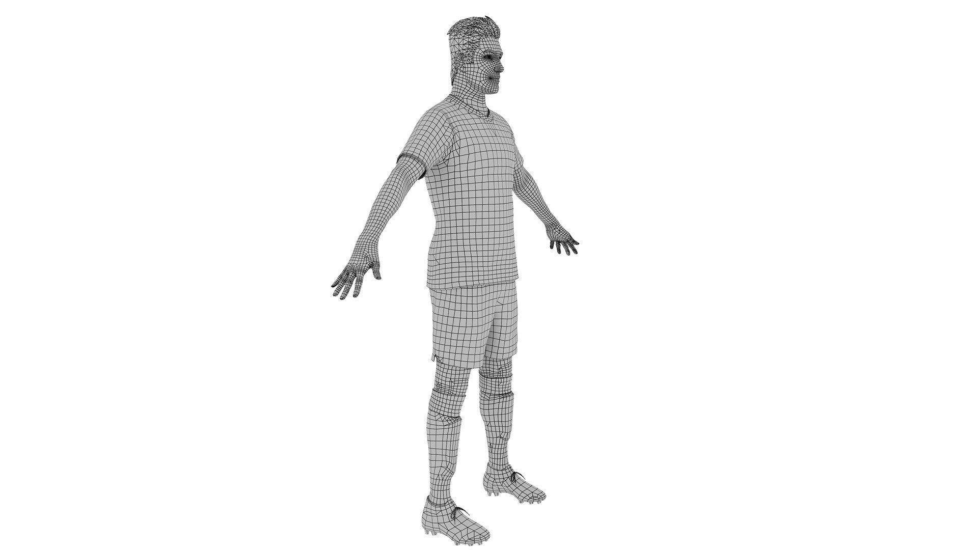 3D 3D Soccer Player Base Mesh Model - TurboSquid 2194669