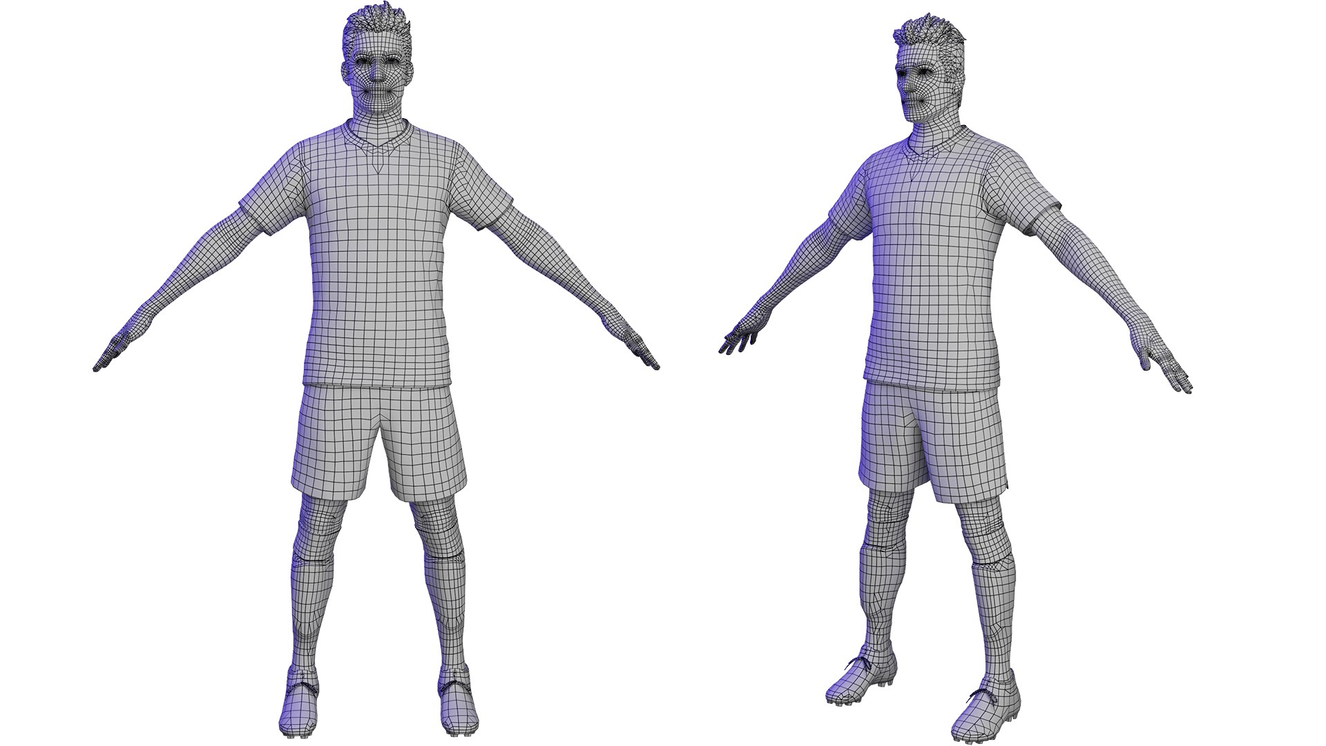 3D 3D Soccer Player Base Mesh Model - TurboSquid 2194669