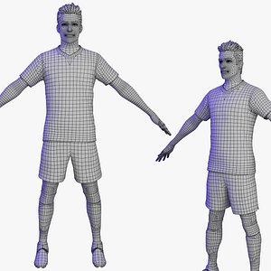 3D Soccer Player Base Mesh