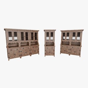 Rustic Large Cabinet Pack - Wooden Storage Furniture