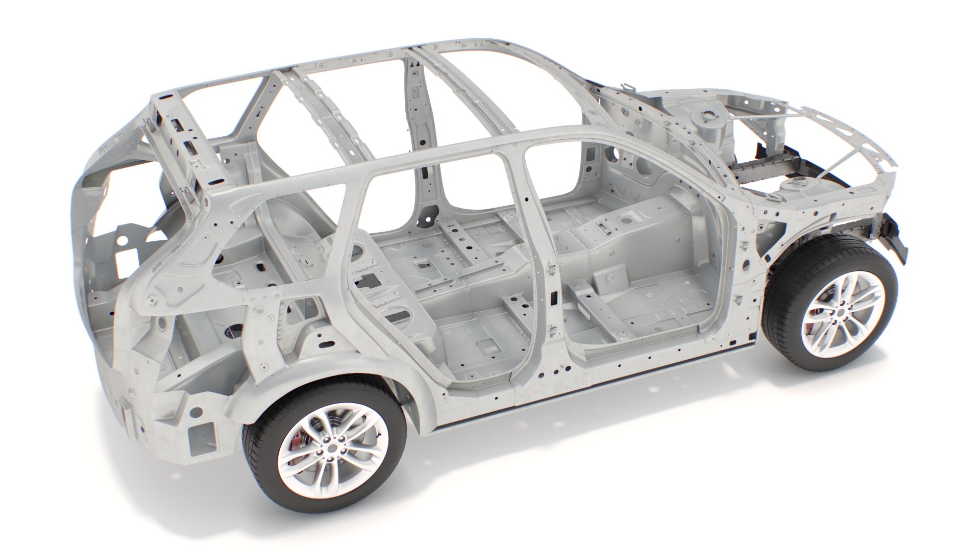 SUV Chassis Frame 3D model preview