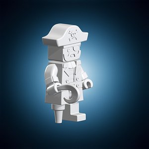 Lego Style Pirate Captain 3D Print Model 3D