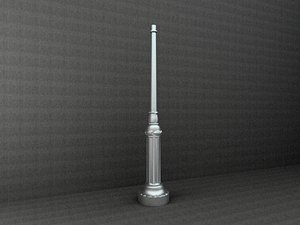 3d model of antique street lamp