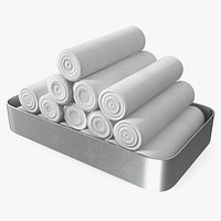 Sterile Gauze Bandage Rolls in Tray