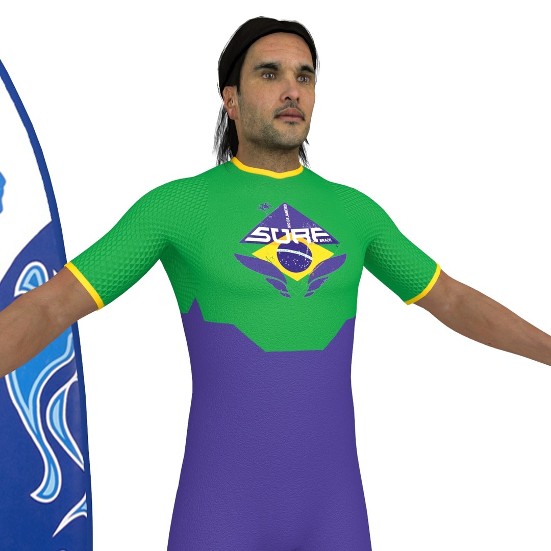 Rigged surfer 3D model - TurboSquid 1326759