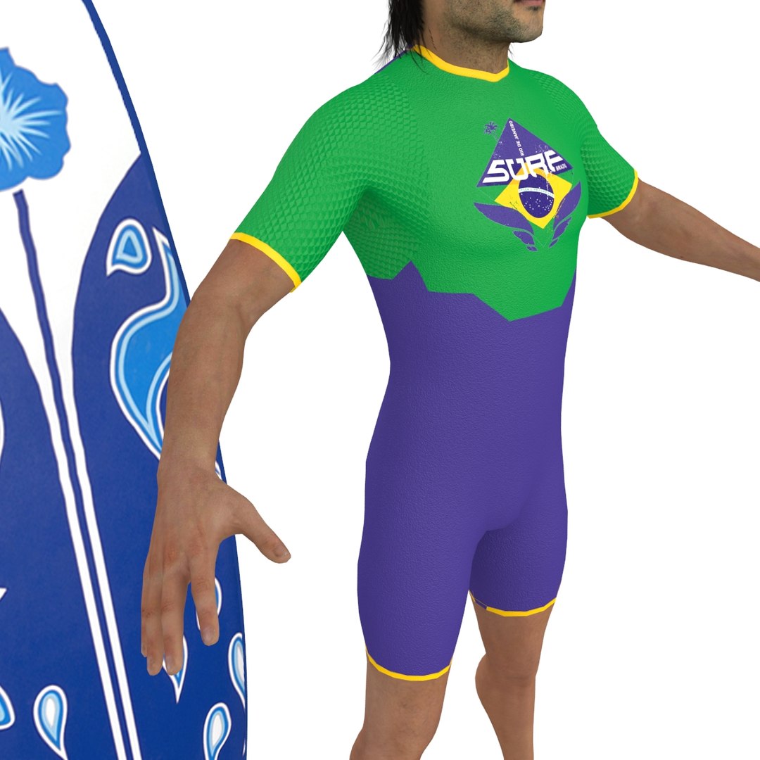 Rigged surfer 3D model - TurboSquid 1326759