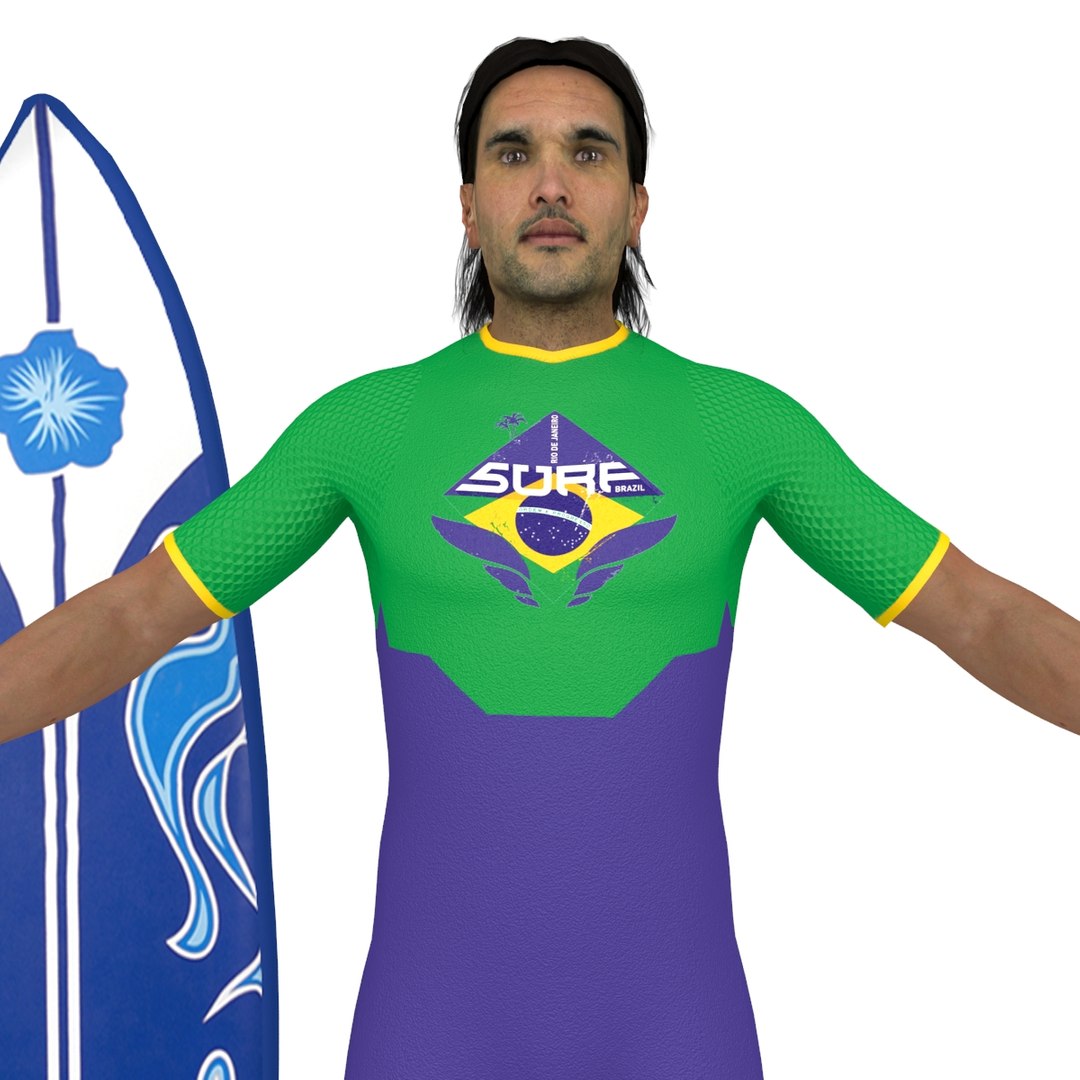 Rigged surfer 3D model - TurboSquid 1326759