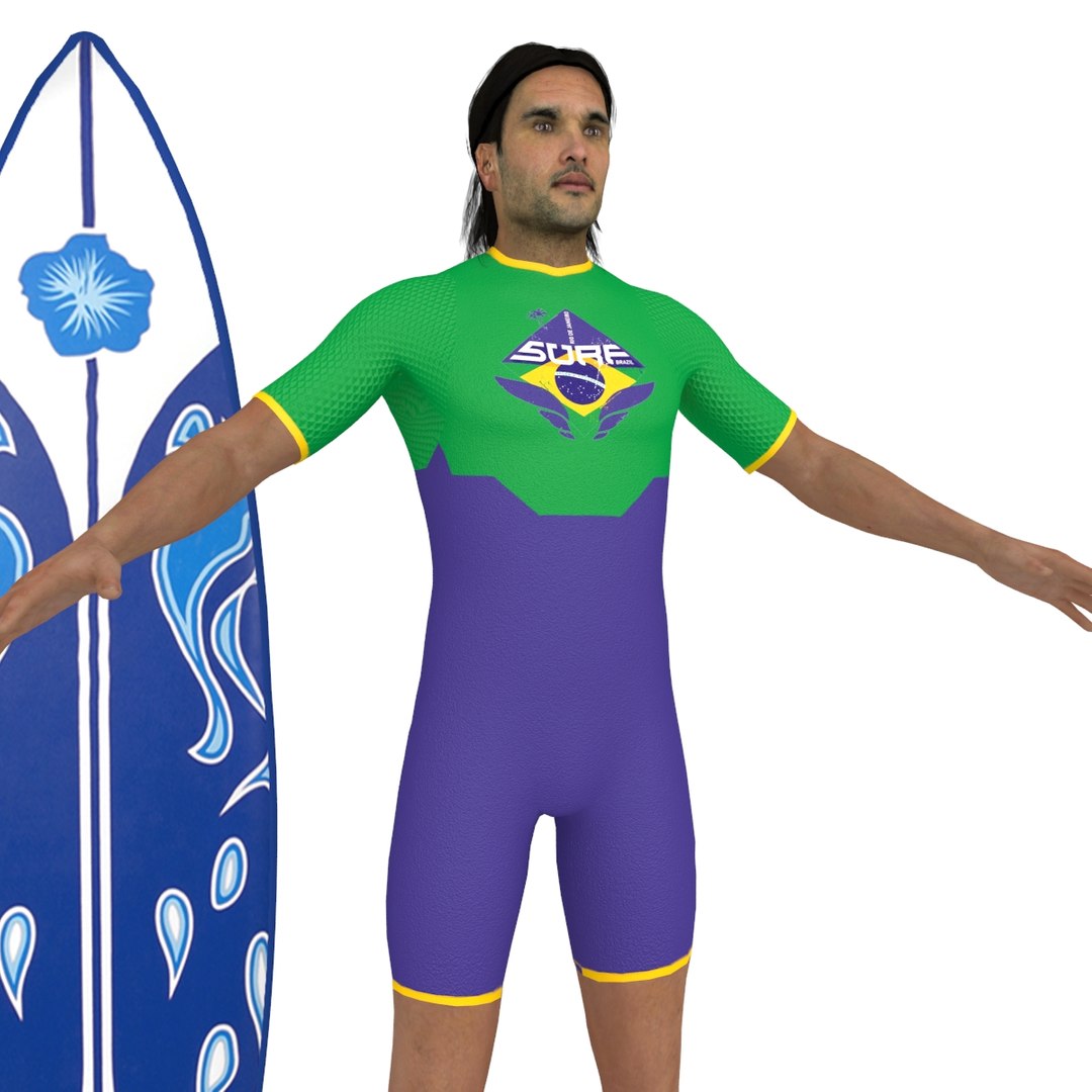 Rigged surfer 3D model - TurboSquid 1326759