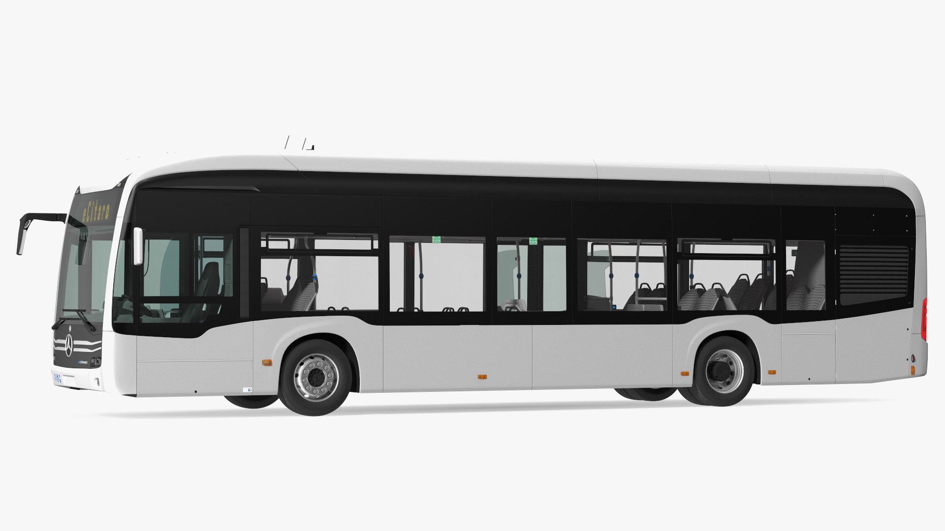 Mercedes-Benz eCitaro Two Doors Rigged 3D model preview
