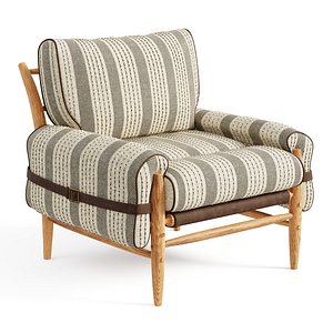 3D Striped Rhys Chair model