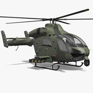 3D md 969 twin attack helicopter model