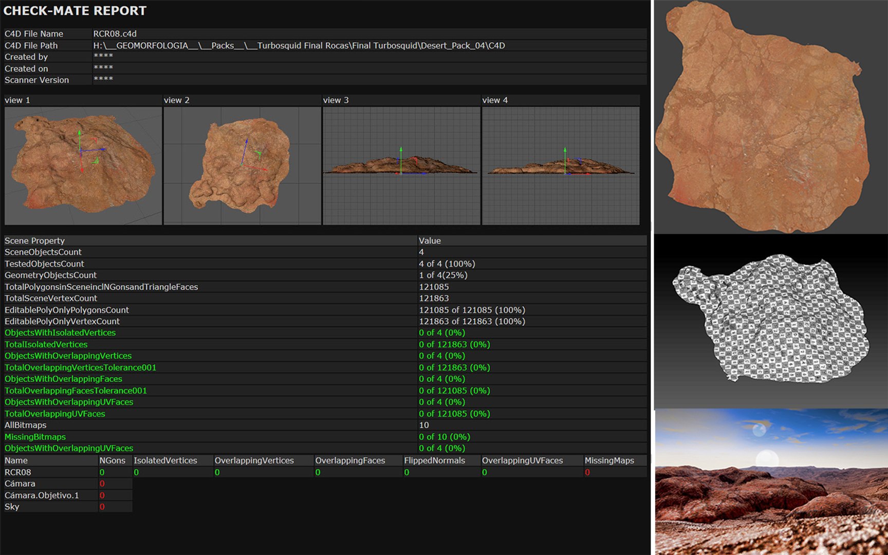 3d Model Desert Packed