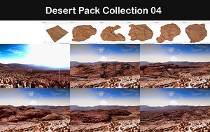 3d model desert packed