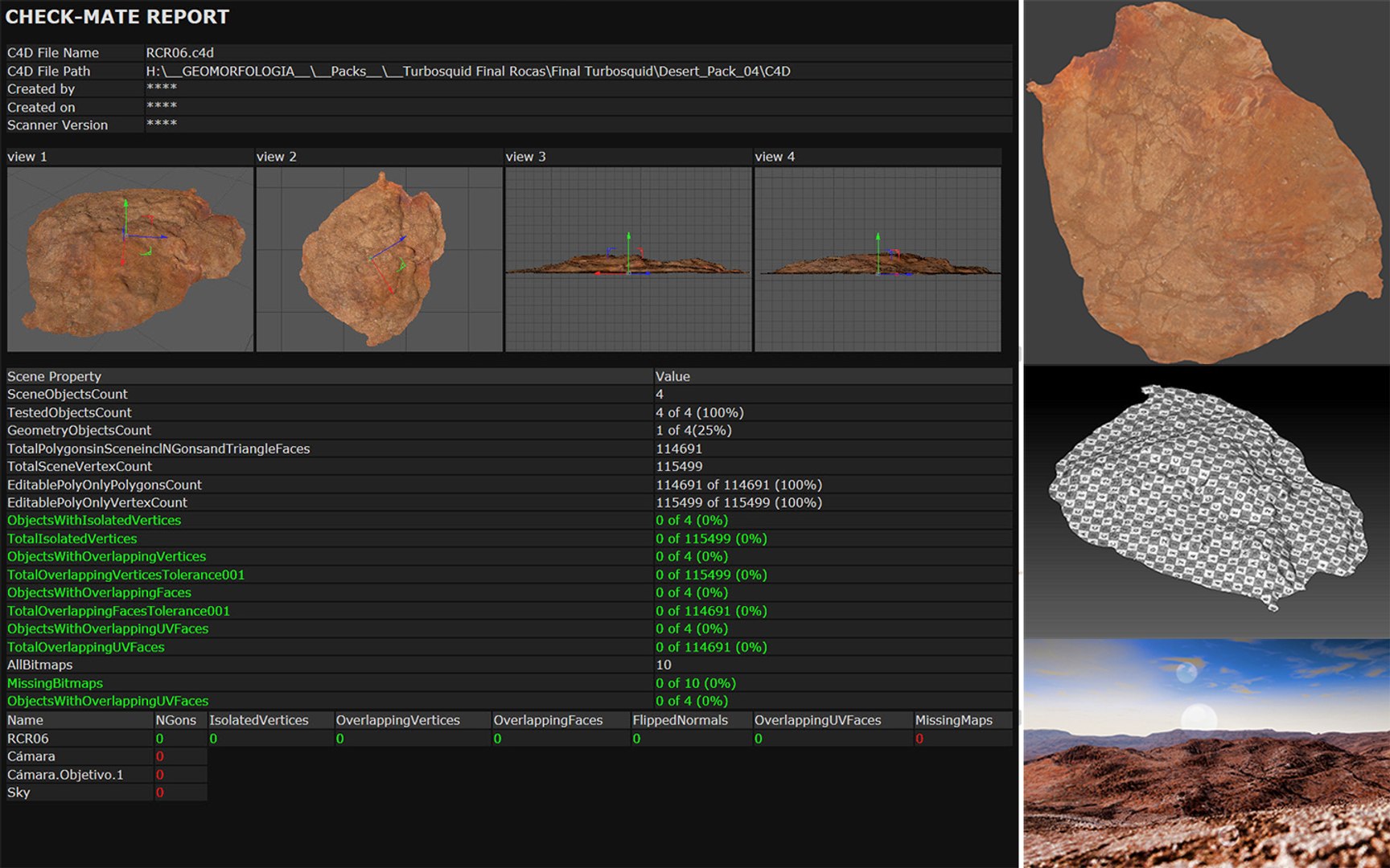 3d Model Desert Packed