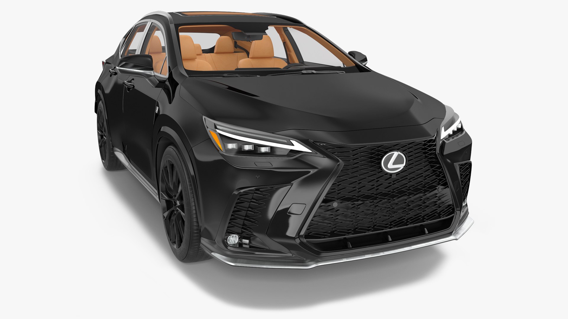 Lexus NX HYBRID 2024 Black 3D model preview