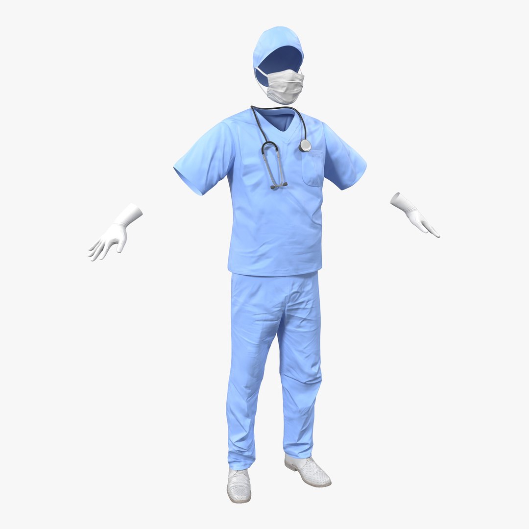 Surgeon Dress 13 3D model preview