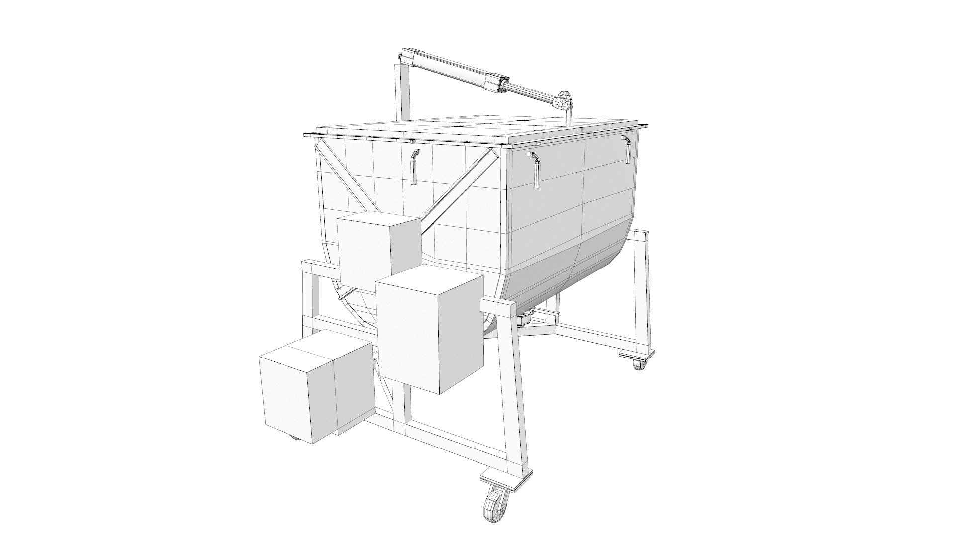 3D Ribbon Mixer model TurboSquid 2136629