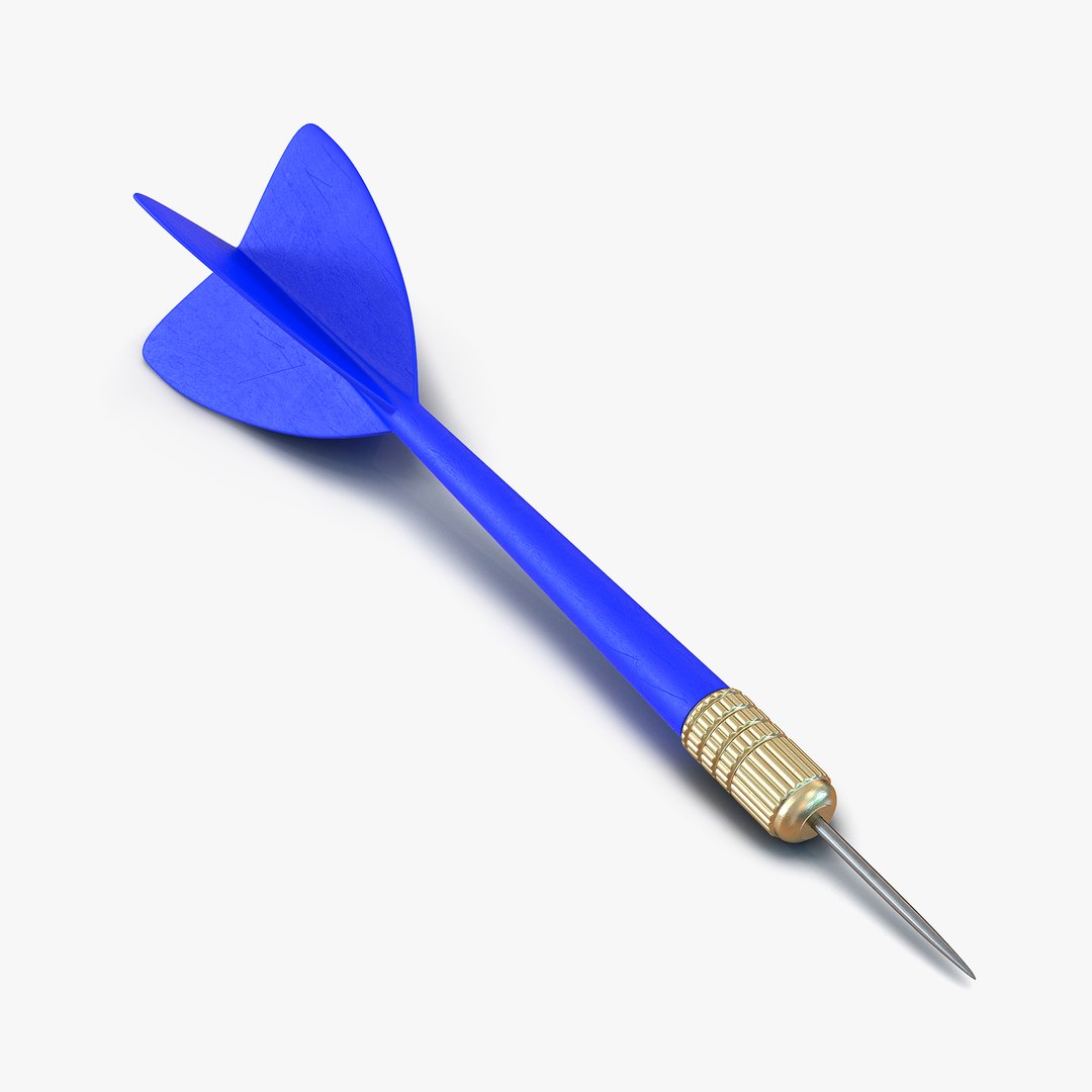 Dart Needle 3 Blue 3D Model 3D model preview