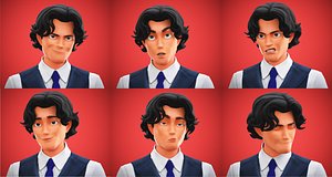 Stylized Cartoon Boy Character Rigged1 3D model