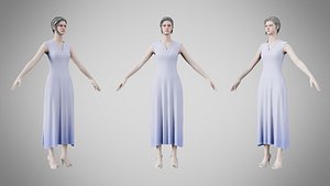 3D Dress 44 Periwinkle
