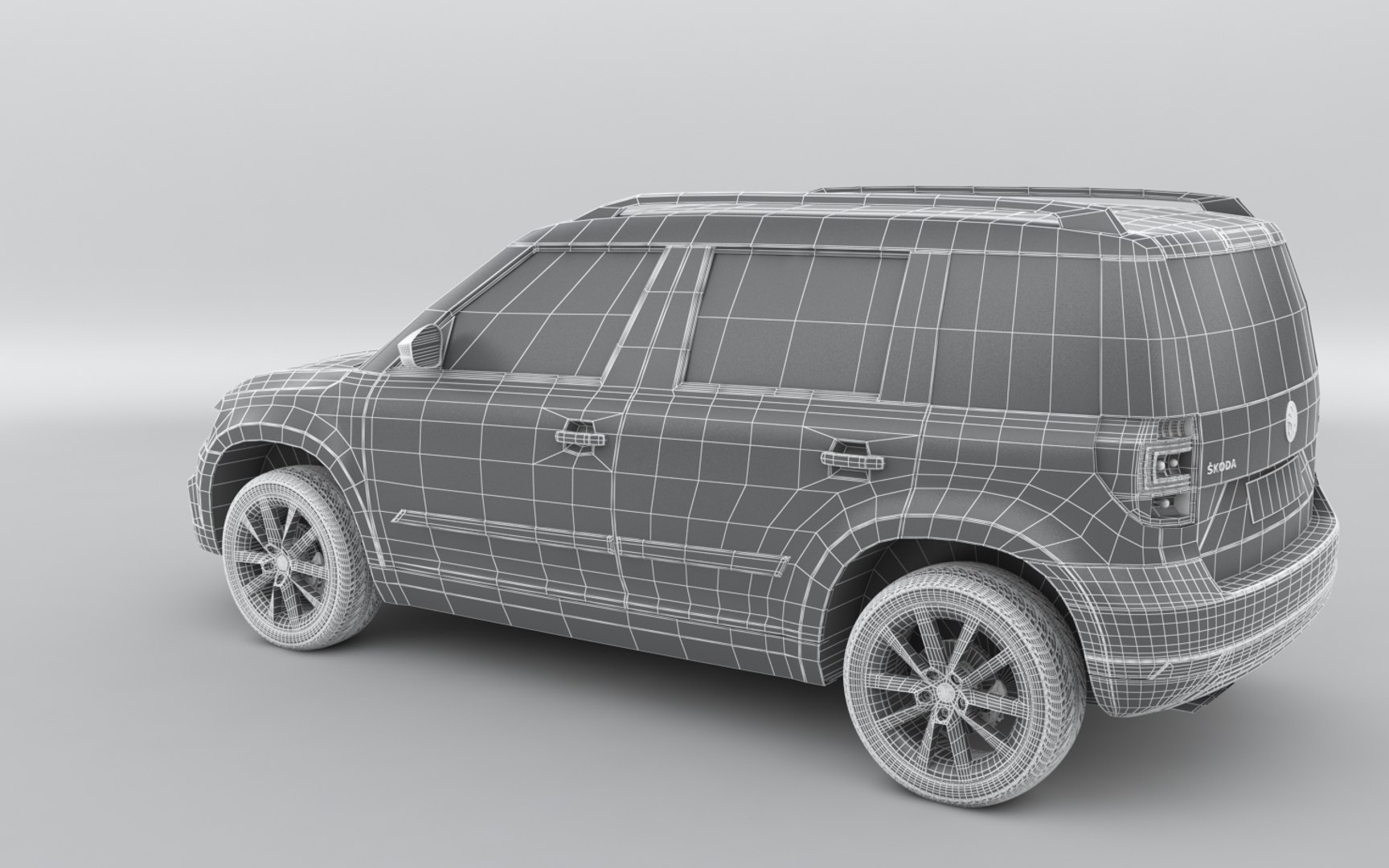 3d Skoda Yeti 2015 Model