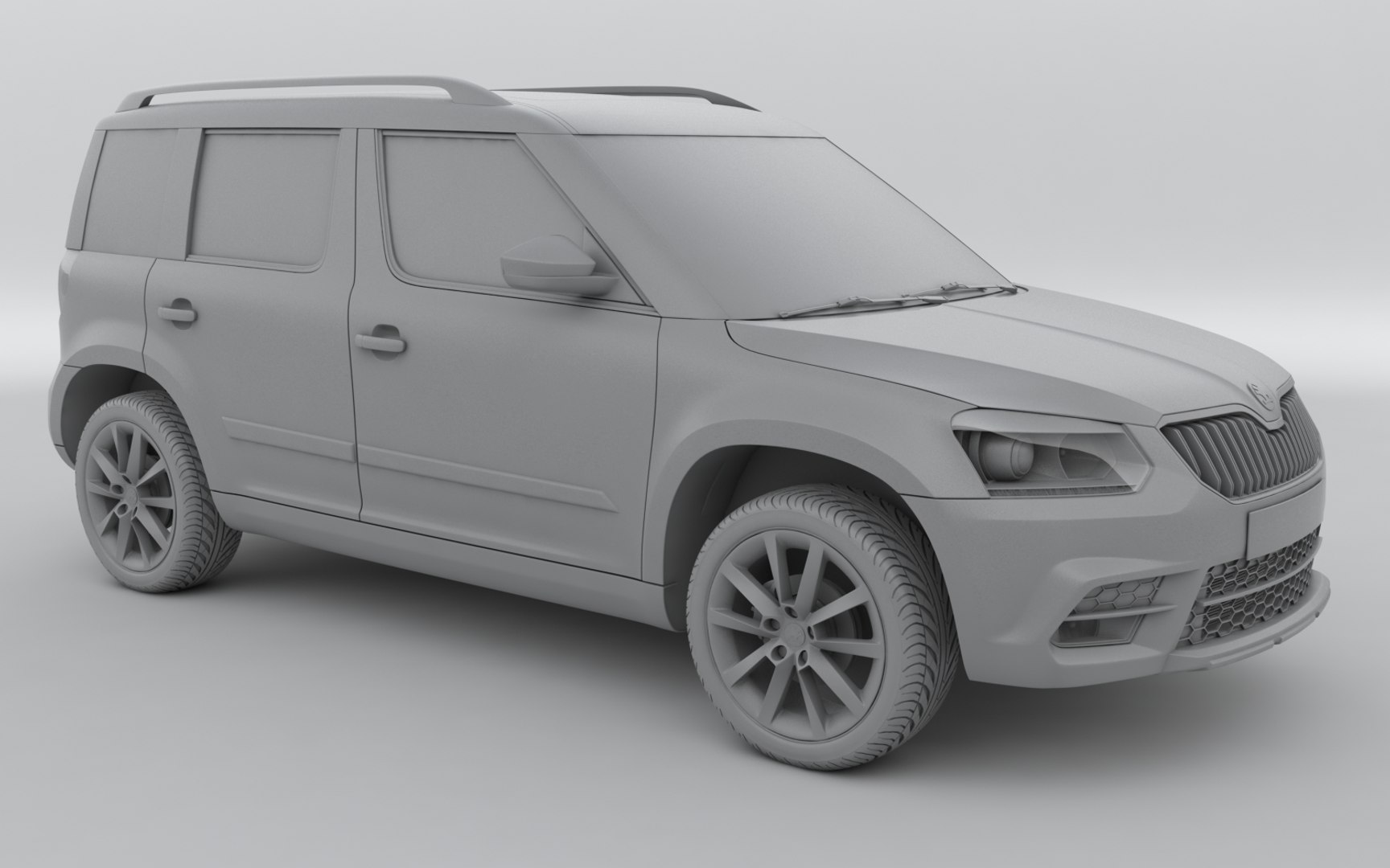 3d Skoda Yeti 2015 Model