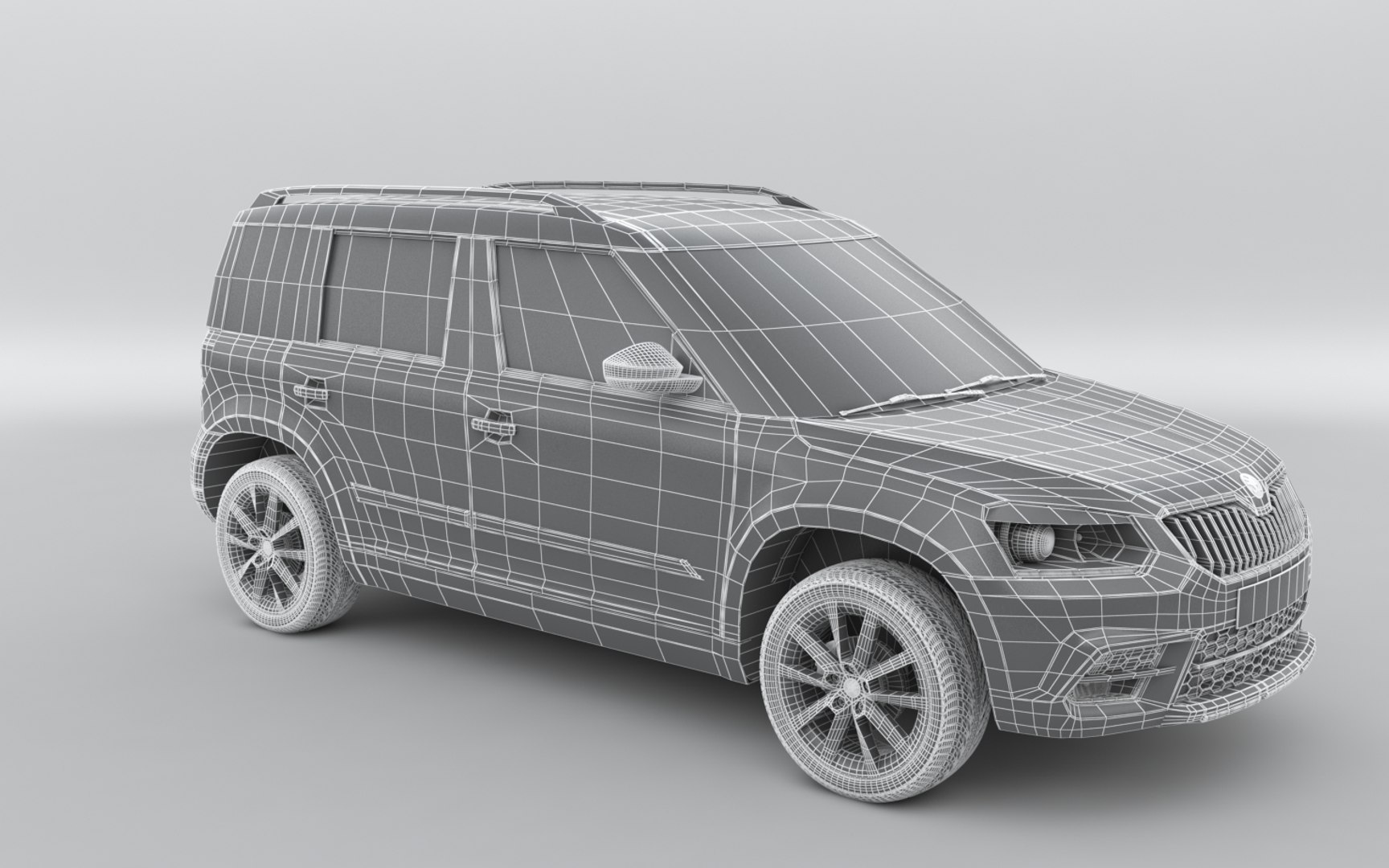 3d Skoda Yeti 2015 Model