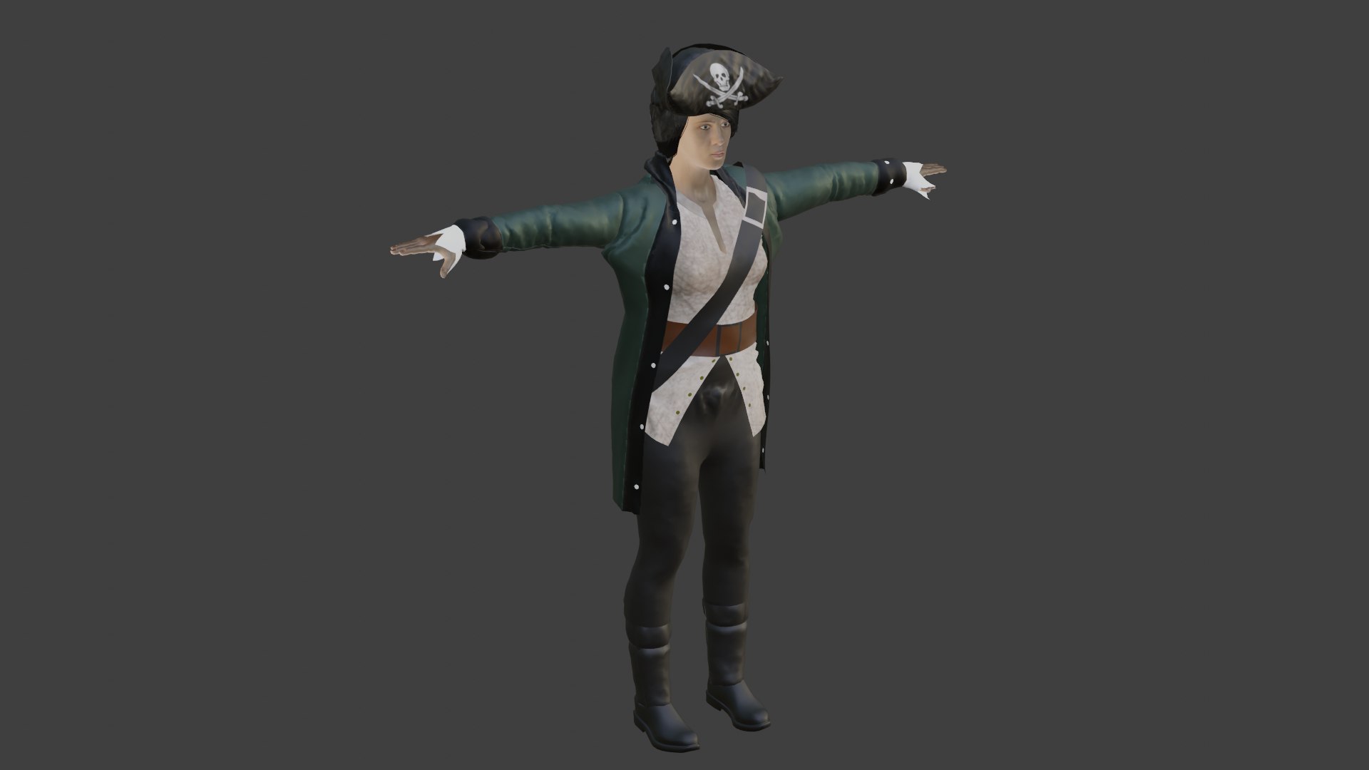 Pirate Woman 3D Model - TurboSquid 1900748