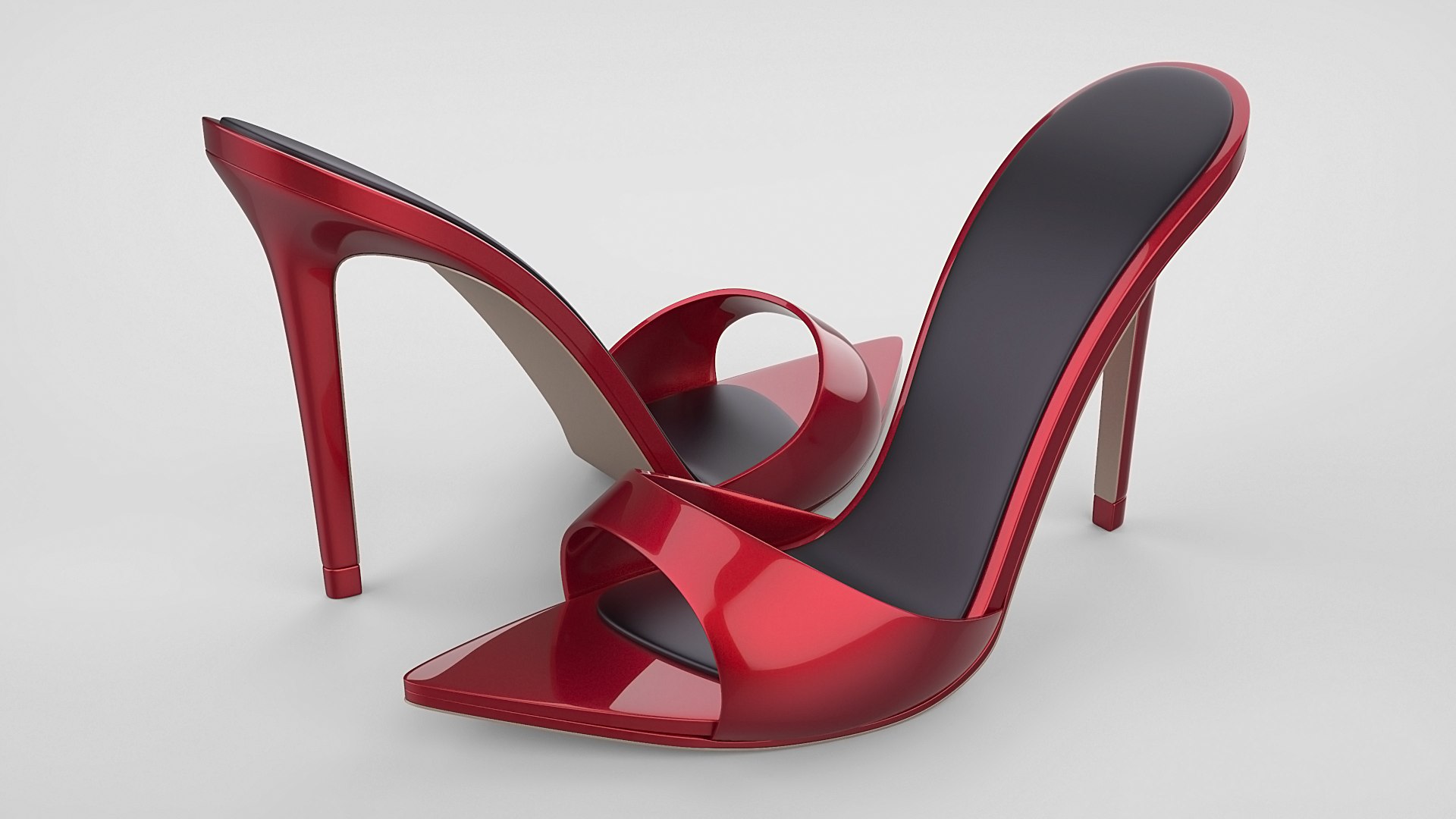 Pro - Louboutin Classic Shoes 3D model High and Low Poly 3D model