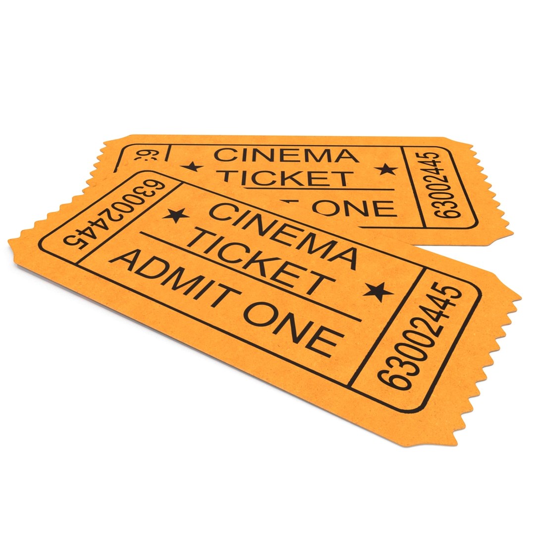 Cinema Ticket 3D model preview