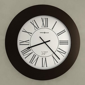 3d model analog wall clock