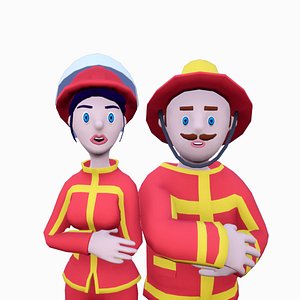 Firefighters With Props