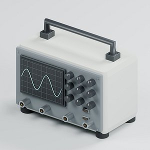 Digital Bench Oscilloscope with Controls and BNC Inputs