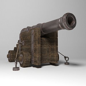3D model ancient cannon