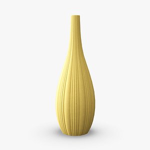 3D model tall matt ceramic vase