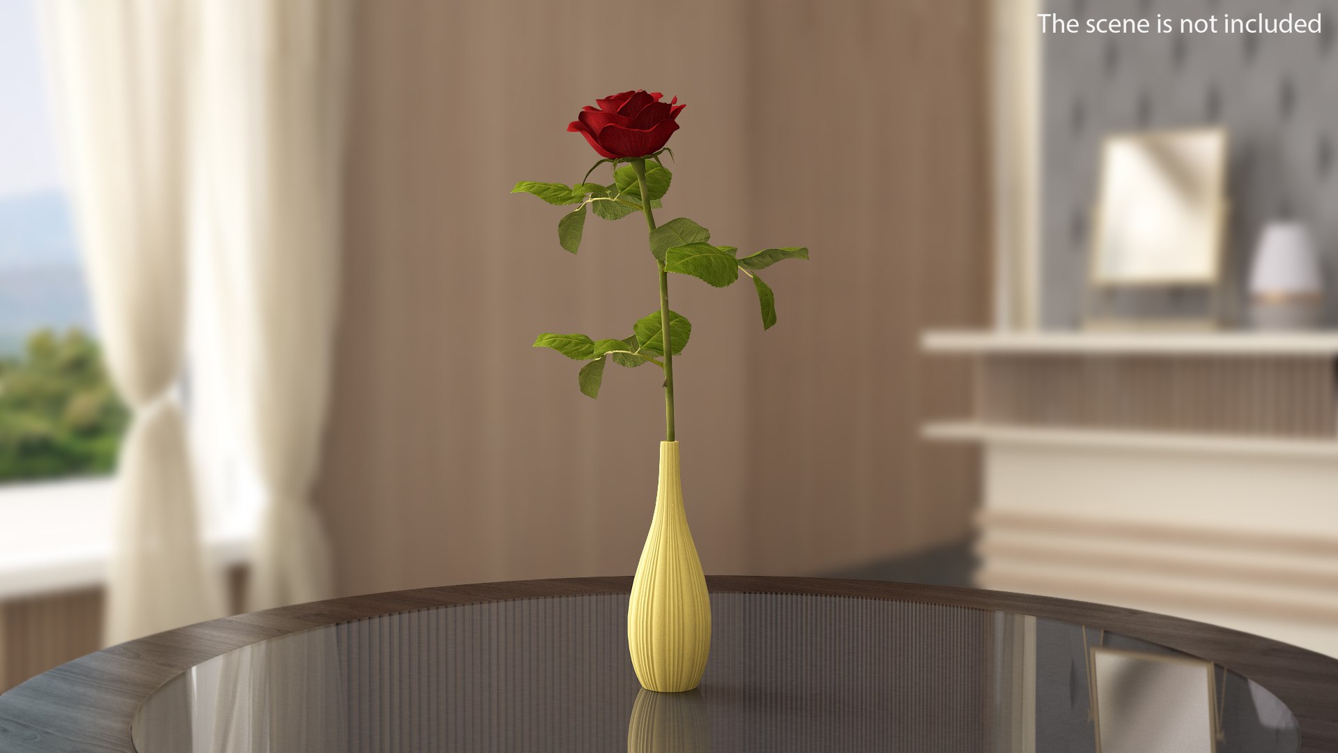 Tall Matt Ceramic Vase 3D model preview