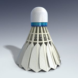 3d model badminton shuttlecock