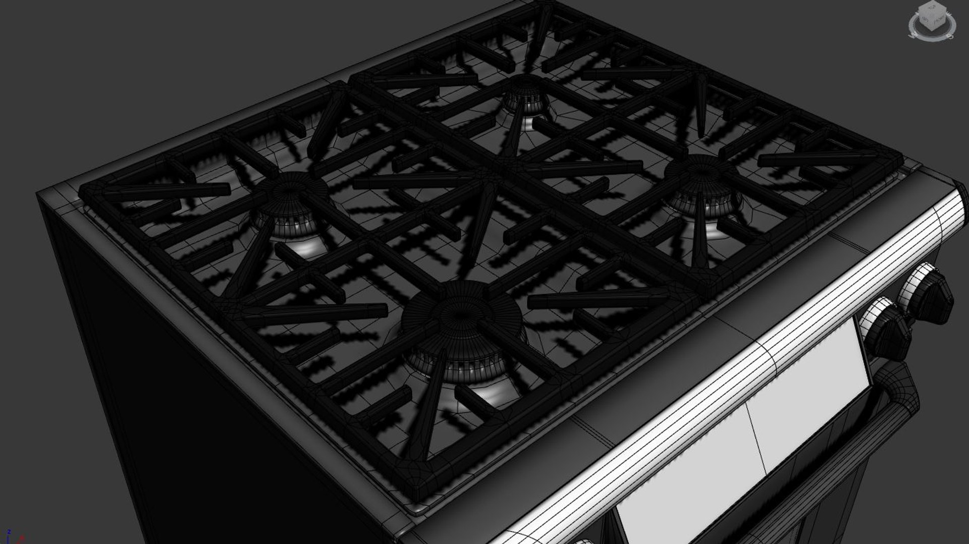 30 Inch Gas Range 3d Model