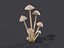 Glowing Mycena Bonnet Mushroom Cluster PBR