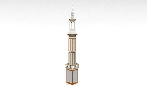 3D model minar mosque