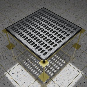 Perforated Raised Floor with Pedestals and Stringer 4