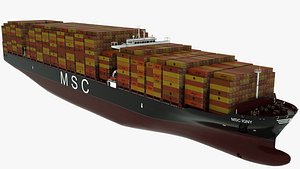 3D Container Ship MSC Igny model