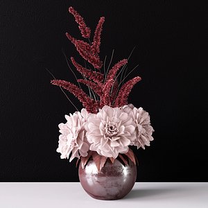 3D model delicate bouquet vase