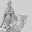 Modèle 3D à imprimer de la Nativité : Les trois Rois mages, Balthazar et le chameau