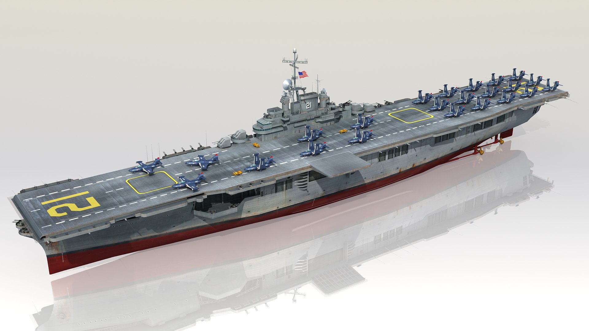 3D USS Boxer CV-21 Essex-class aircraft carriers - TurboSquid 2076900