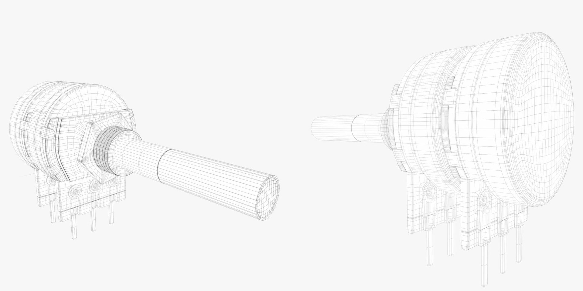 Double potentiometer 3D model https://p.turbosquid.com/ts-thumb/e9/JnzLQb/cZ/tsdoublepotentiometer06/jpg/1647714542/1920x1080/fit_q87/bb15b014c44359324e17c7a104cc579c14e95ab3/tsdoublepotentiometer06.jpg