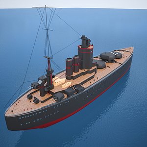 dark battle ship inspired 3D model