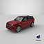 3D Red Range Rover Sport 2023 Simple Interior model